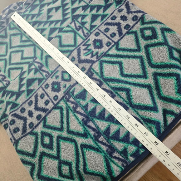 Patagonia Synchilla Snap-T Fleece Montana Siete Green Geometric Print Mens XS